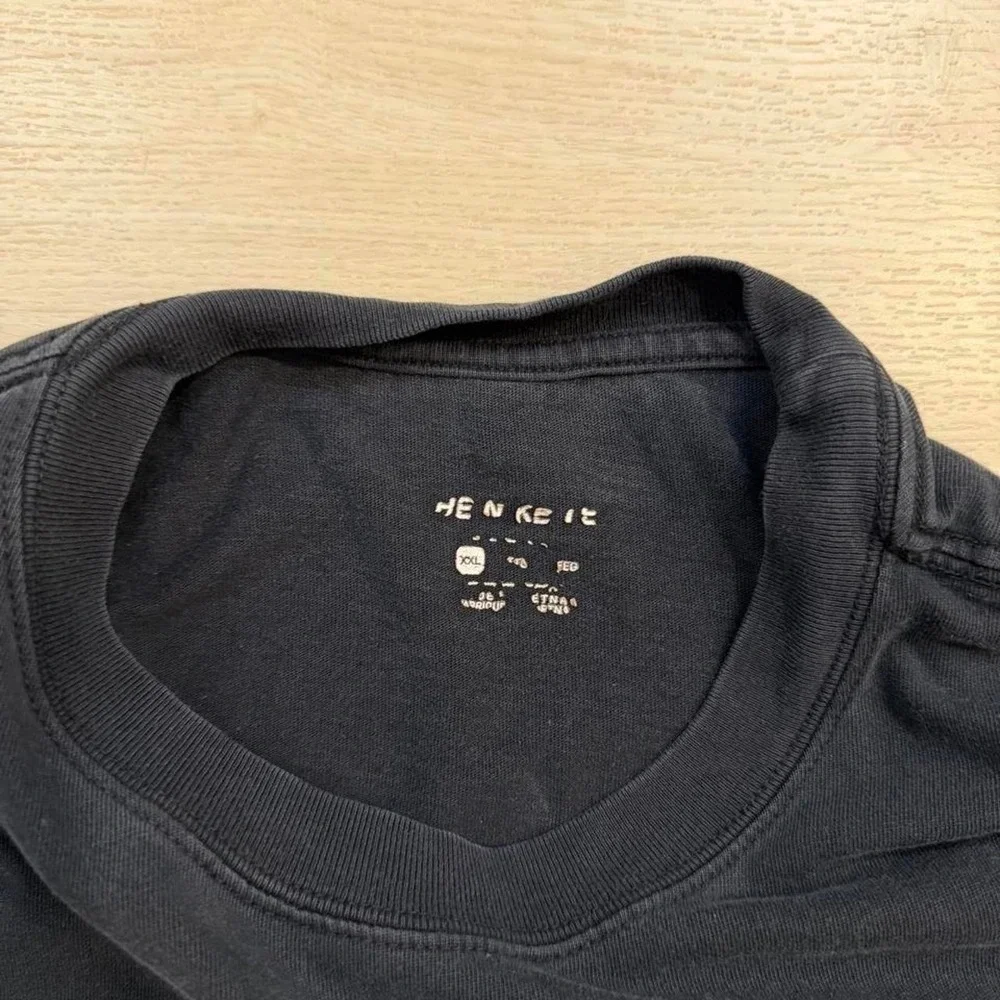 Nike! Airmoji Script Black Short Sleeve Shirt Mens Size XXL Basic Gym